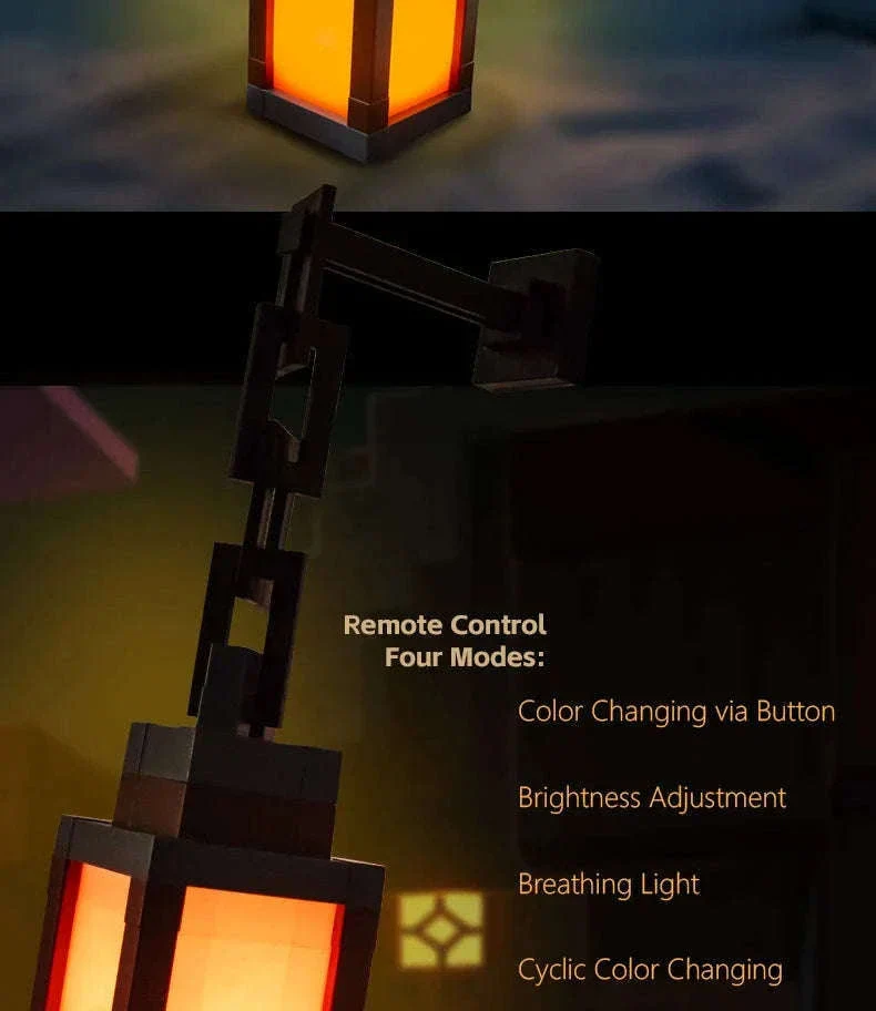 Pixel Style LED Night Light Lantern with 16 Colors and Remote Control - Image 14