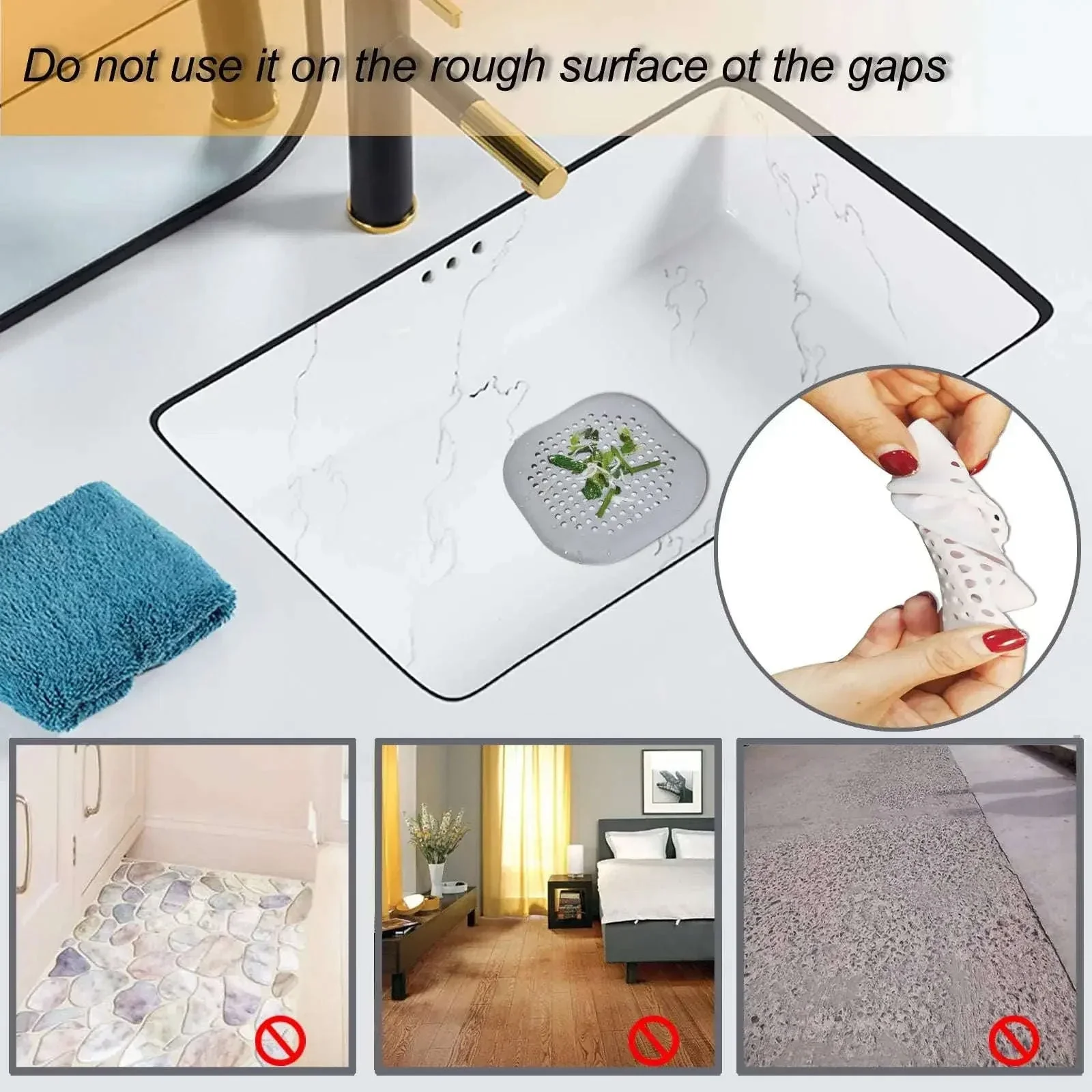 Silicone Drain Hair Catcher for Cleaner, Faster Draining - Image 2