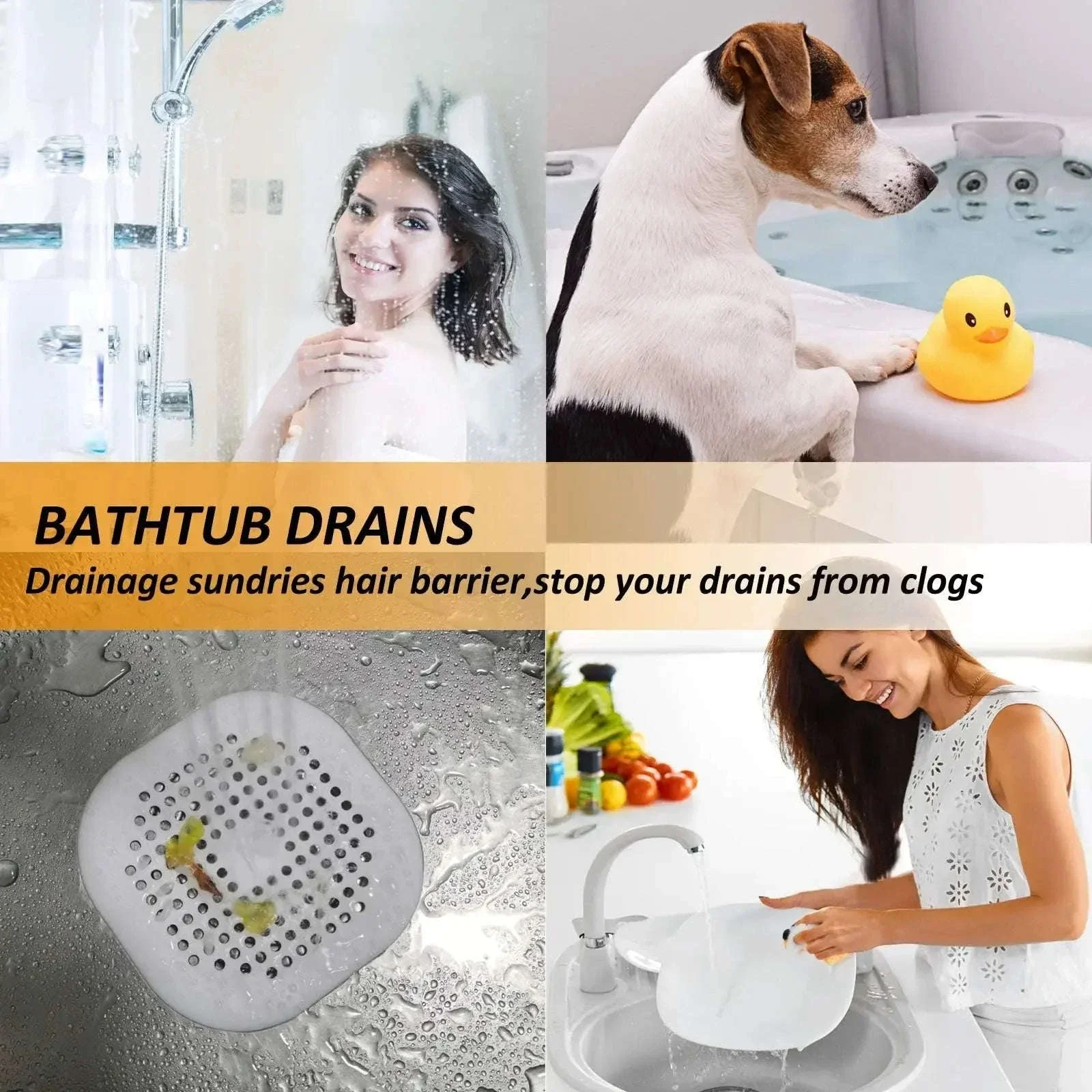 Silicone Drain Hair Catcher for Cleaner, Faster Draining - Image 3