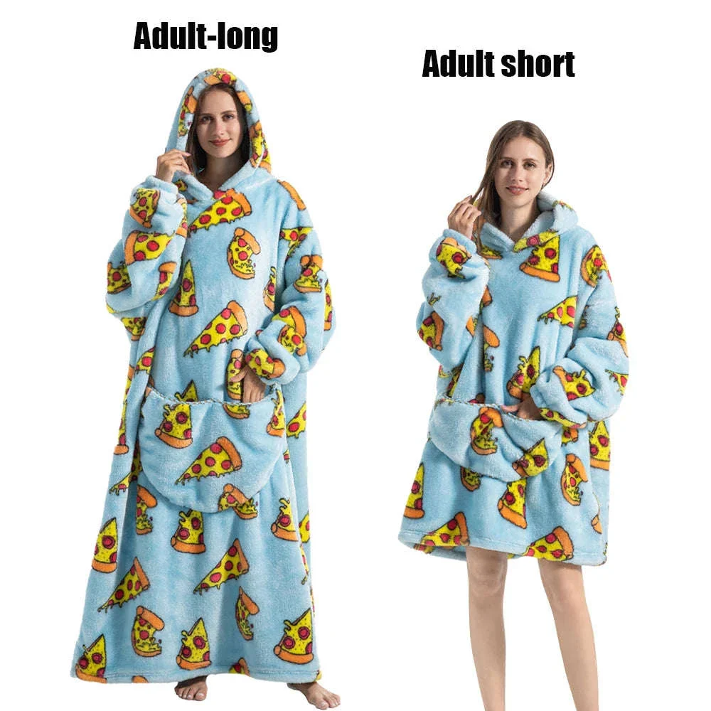 Plush Fleece Blanket Hoodie for Men and Women - Image 66