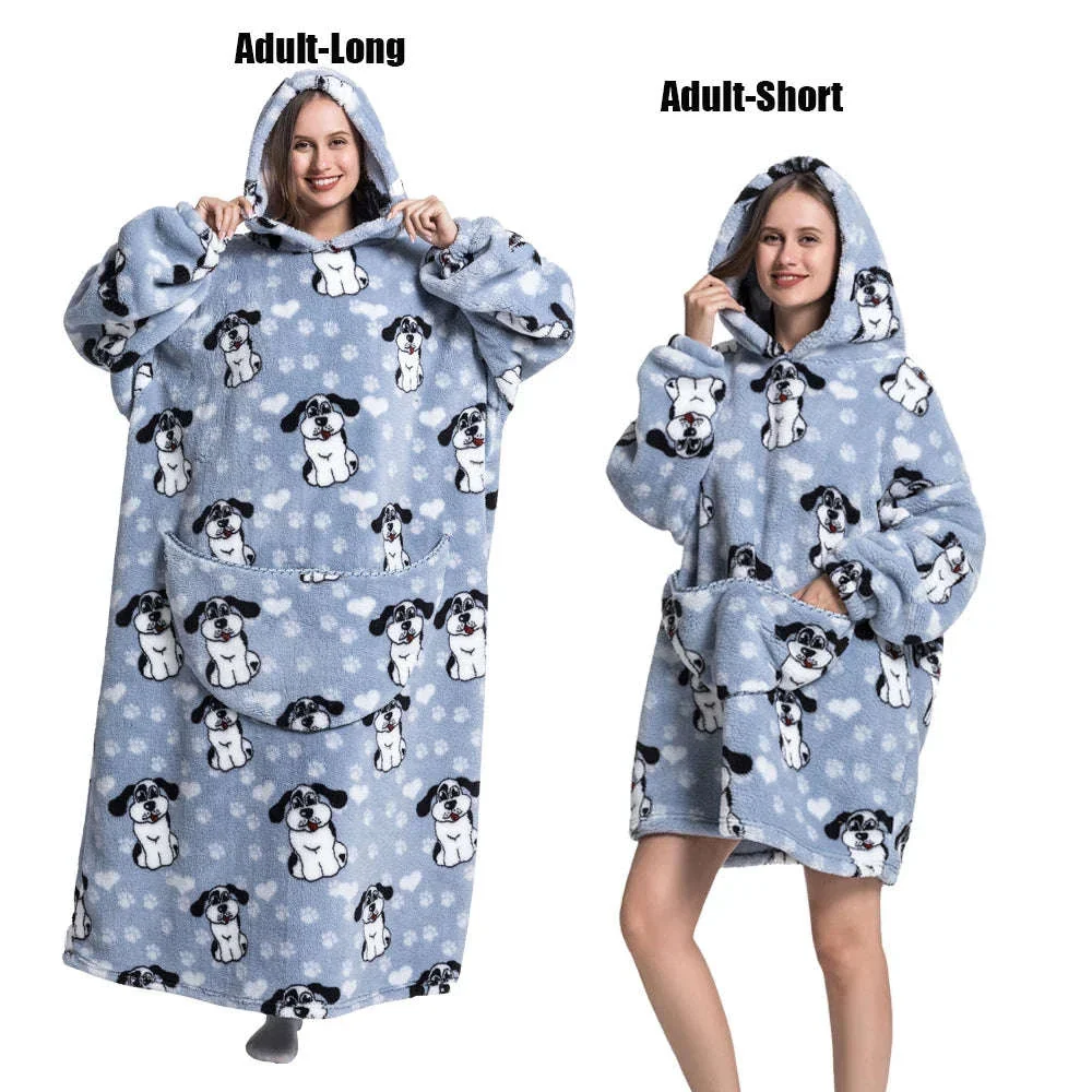 Plush Fleece Blanket Hoodie for Men and Women - Image 76