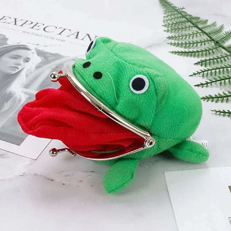 Plush Frog Coin Purse for Coins, Keys, and Small Essentials