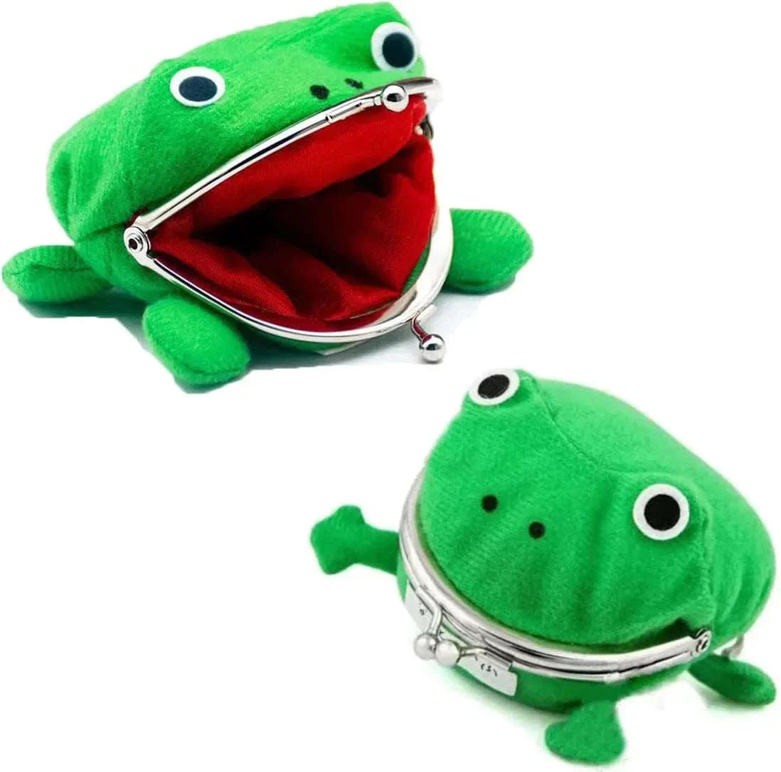 Plush Frog Coin Purse for Coins, Keys, and Small Essentials - Image 10