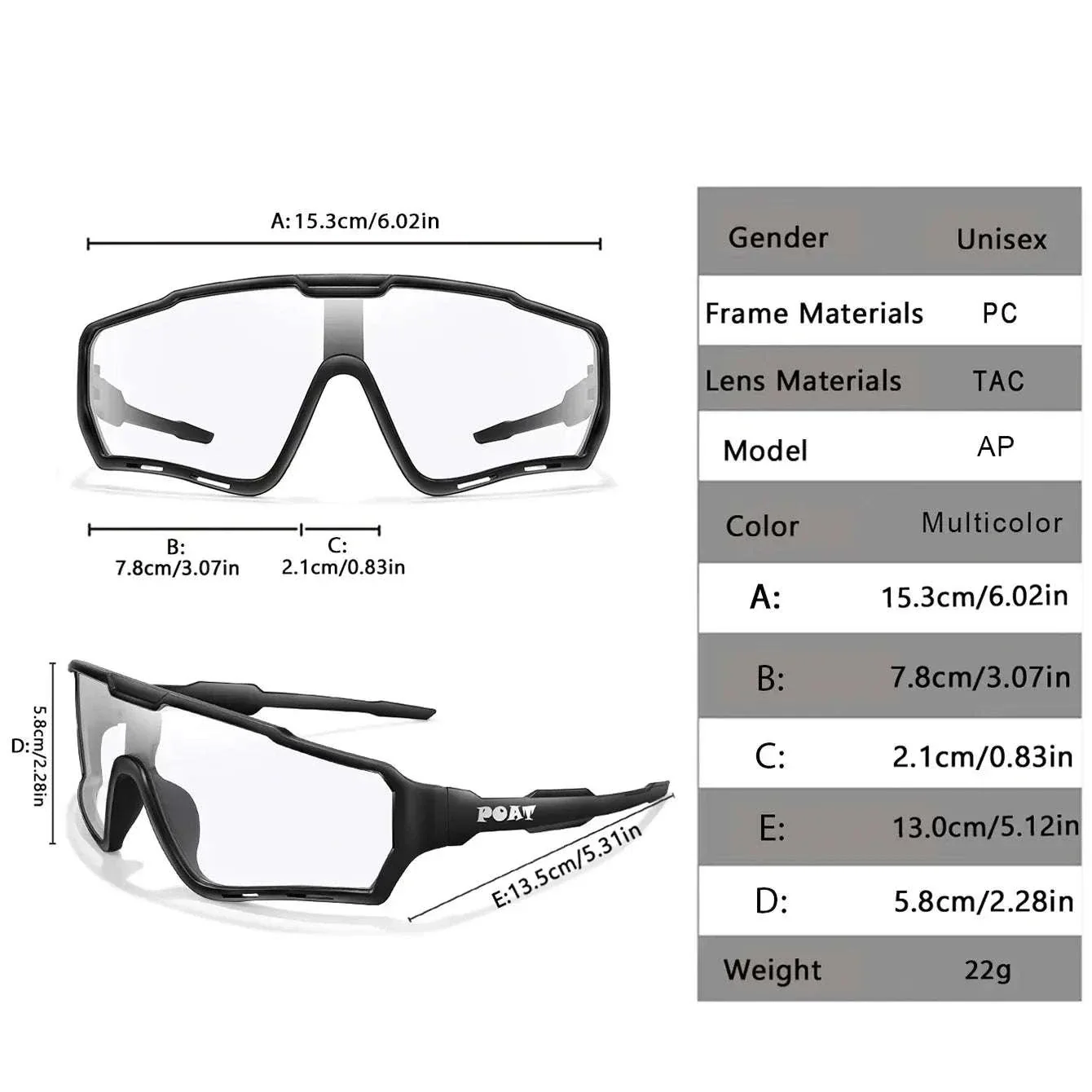 Photochromic Cycling Sunglasses for Changing Light and Clear Vision - Image 2