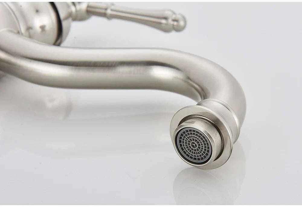 Antique Brass Basin Faucet Mixer Tap with Ceramic Valve - Image 32