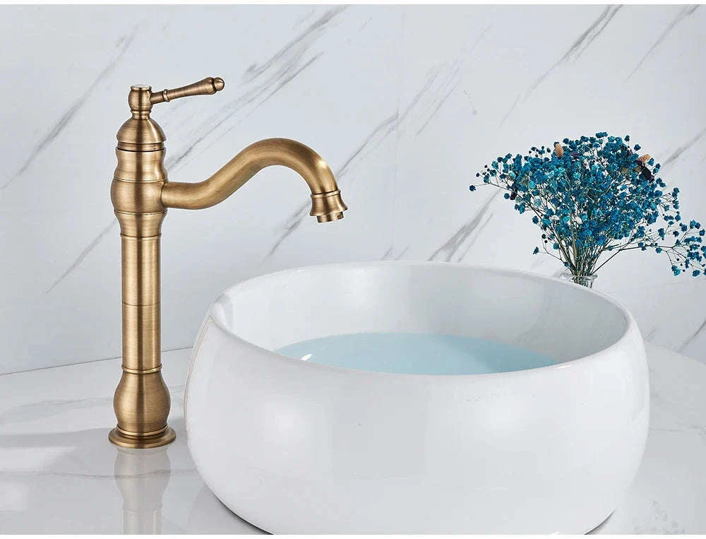 Antique Brass Basin Faucet Mixer Tap with Ceramic Valve - Image 8