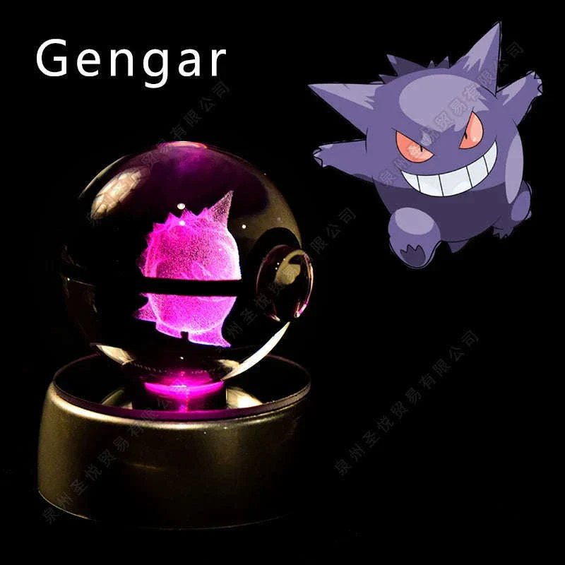 Pokemon Crystal Ball Night Light Lamp with Soft LED Glow - Image 28