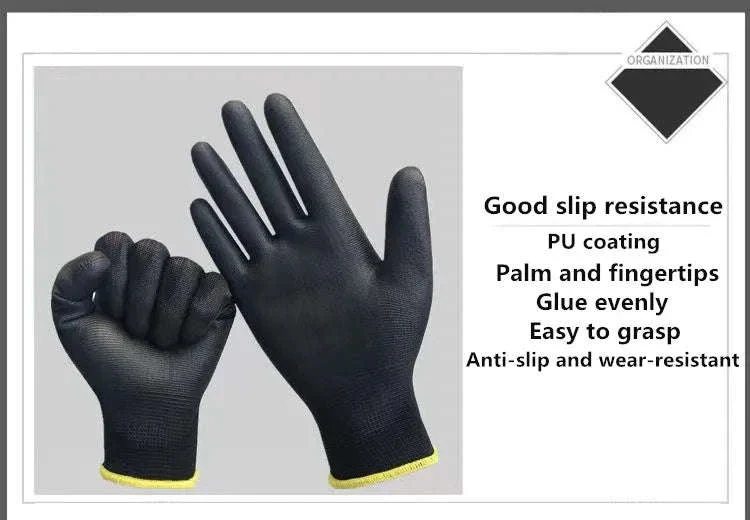Breathable Polyurethane Work Gloves for Grip and Comfort - Image 12