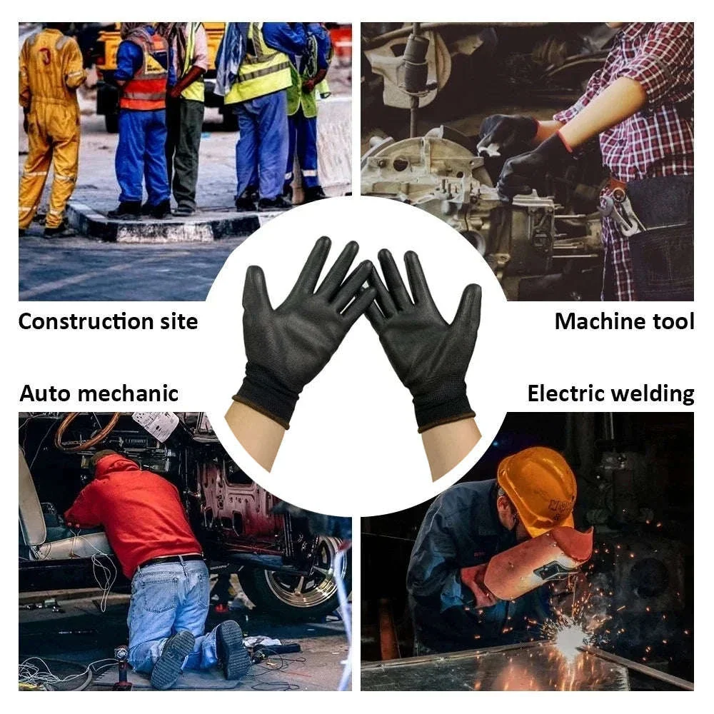 Breathable Polyurethane Work Gloves for Grip and Comfort - Image 14