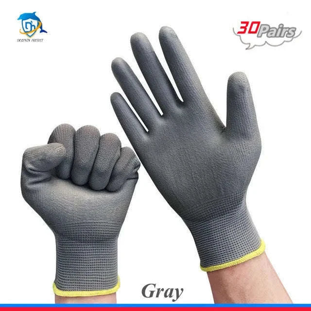 Breathable Polyurethane Work Gloves for Grip and Comfort - Image 19