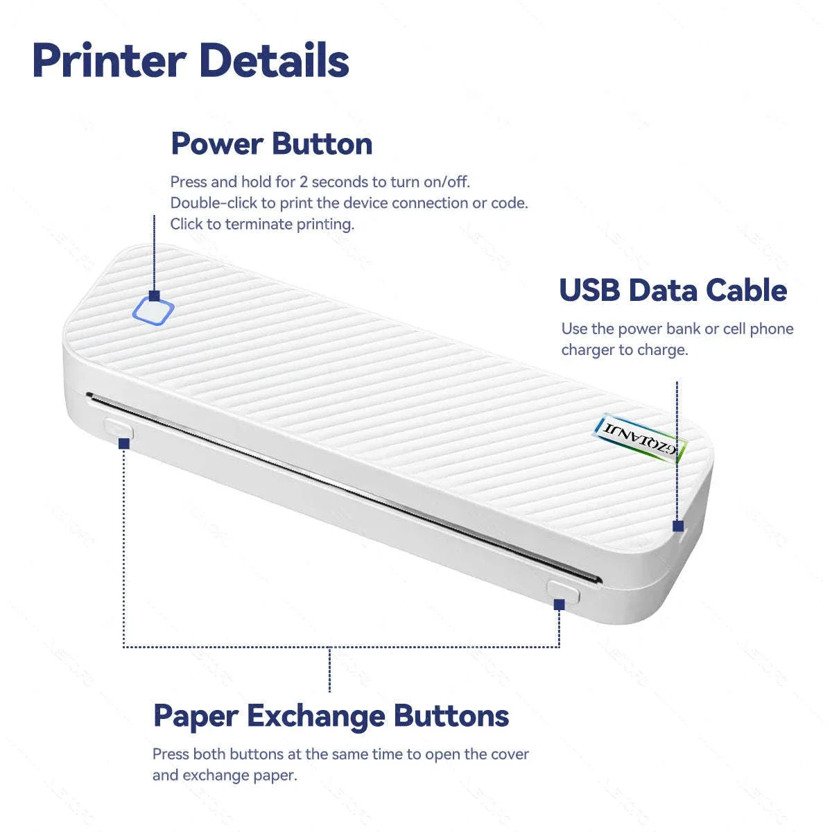 Portable A4 Thermal Printer for Wireless On-the-Go Printing - Image 13