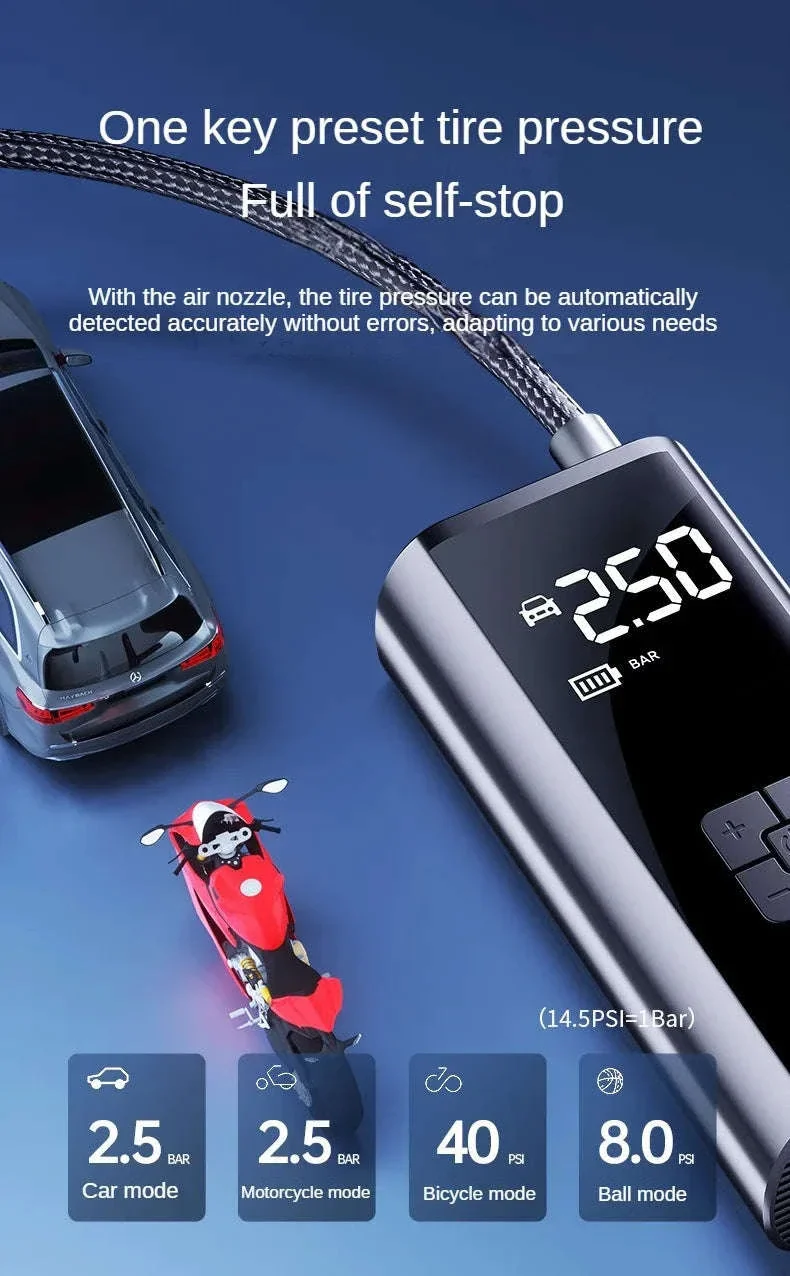 Portable Air Compressor for Car, Bike Tires and Sports Gear - Image 20