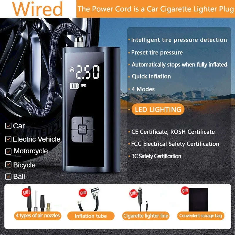 Portable Air Compressor for Car, Bike Tires and Sports Gear - Image 35