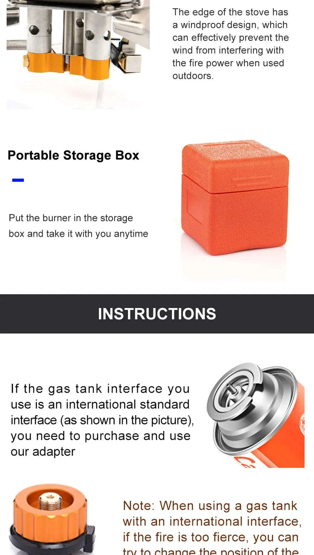 Portable Camping Gas Stove - Image 10