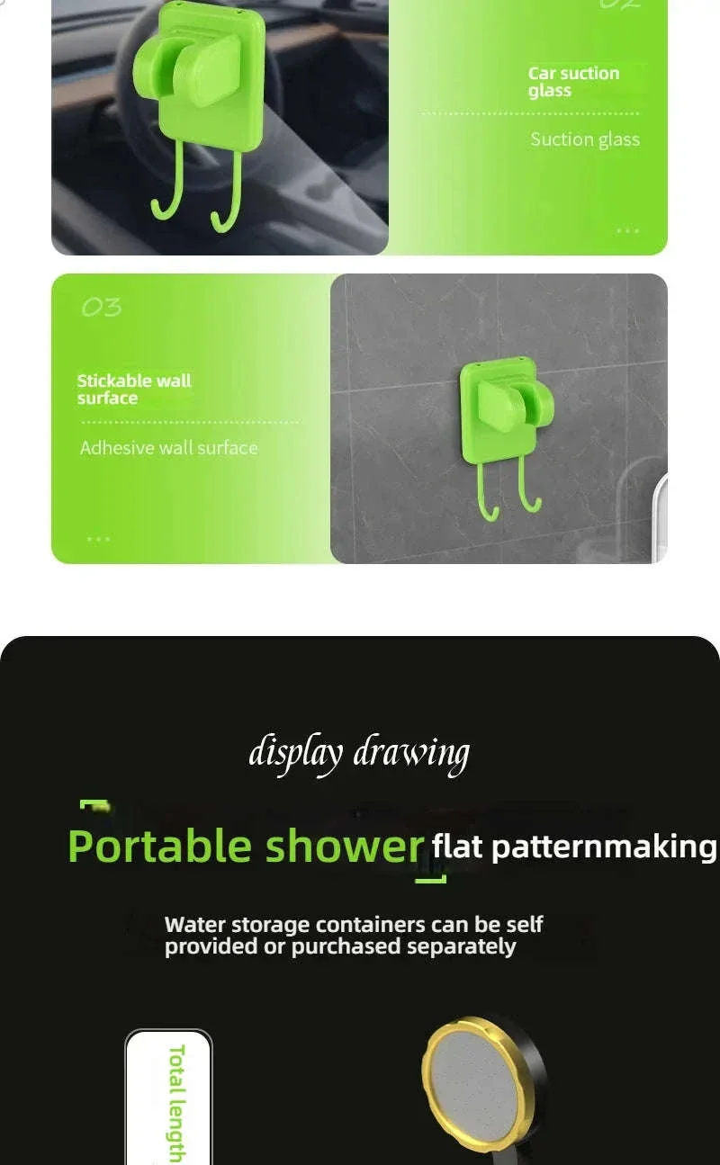 Portable Camping Shower 6000mAh Rechargeable Electric Pump with LED Display - Image 16