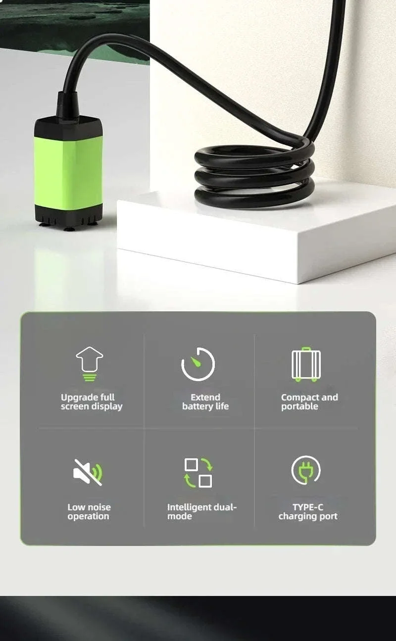 Portable Camping Shower 6000mAh Rechargeable Electric Pump with LED Display - Image 8