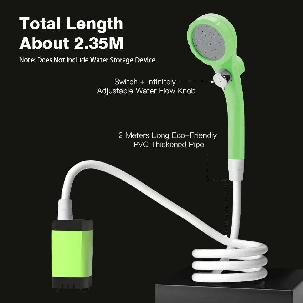 Portable Camping Shower Pump Kit with Digital Display and 6000mAh Battery - Image 6