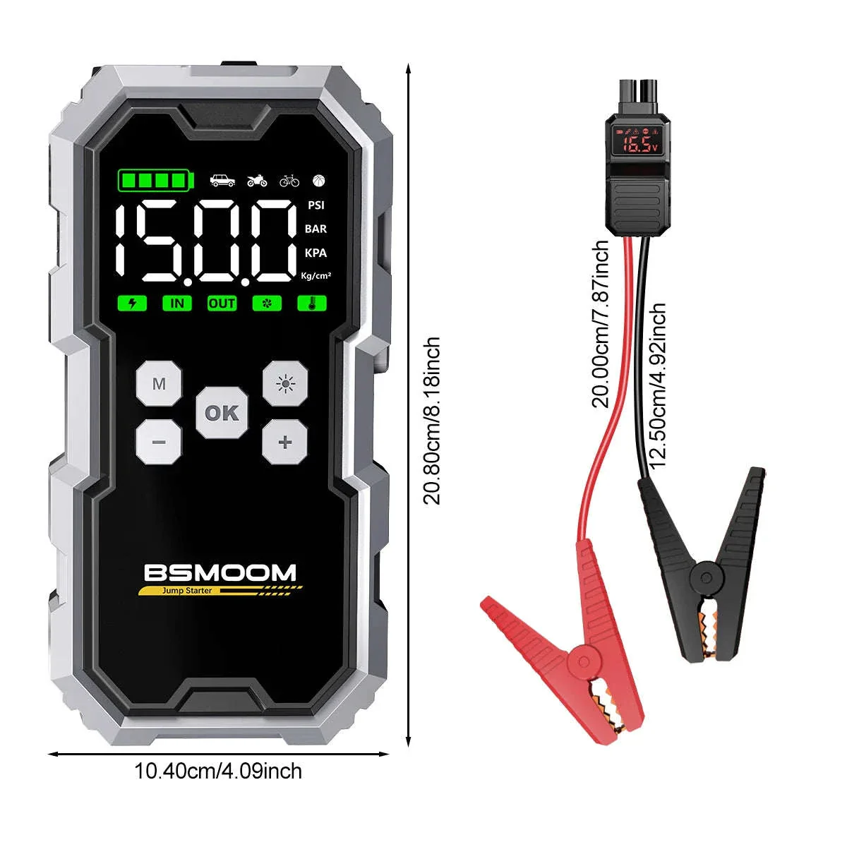 Portable Car Jump Starter & Air Compressor 6000A Booster - Image 20