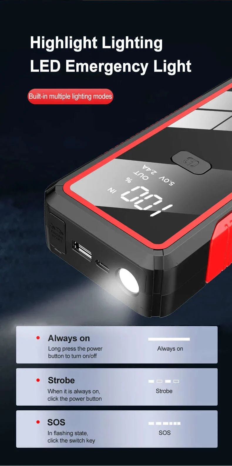 Portable Car Jump Starter Power Bank 600A–2000A - Image 19