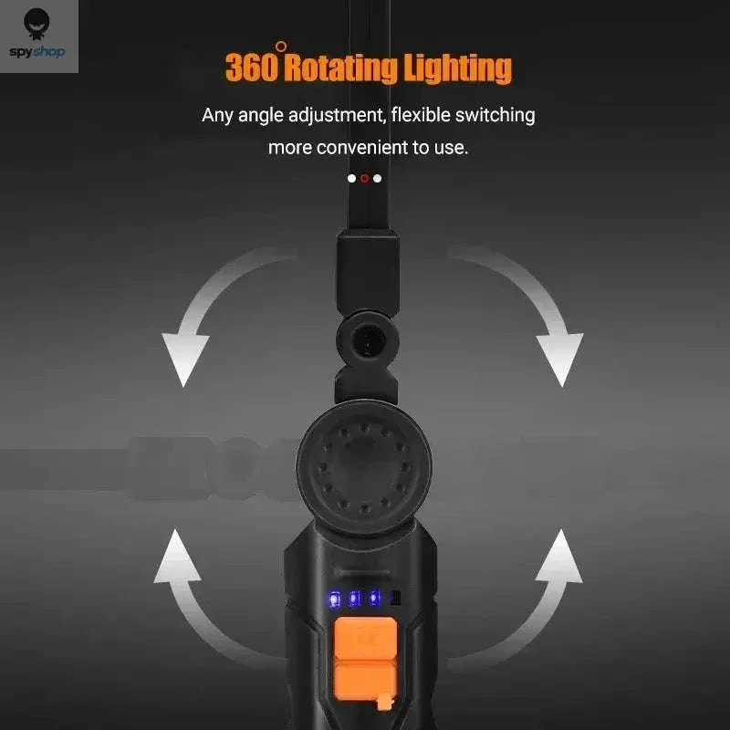 Portable COB LED Work Light with USB Rechargeable Magnetic Base - Image 14