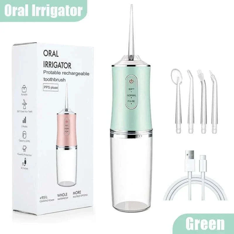 USB Rechargeable Portable Dental Water Flosser with 4 Jet Tips - Image 14