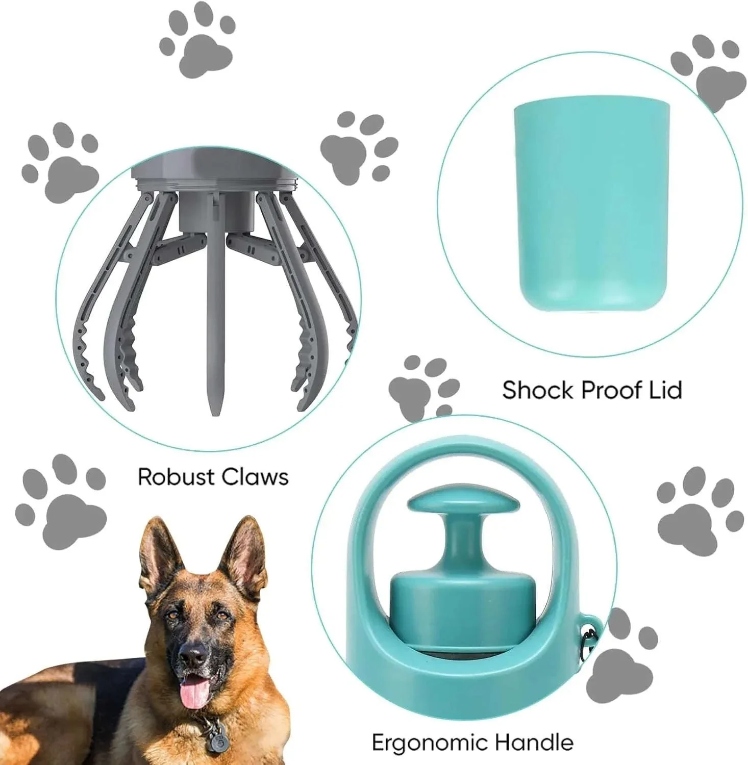 Portable Dog Pooper Scooper with One-Hand Claw & Bag Holder - Image 6