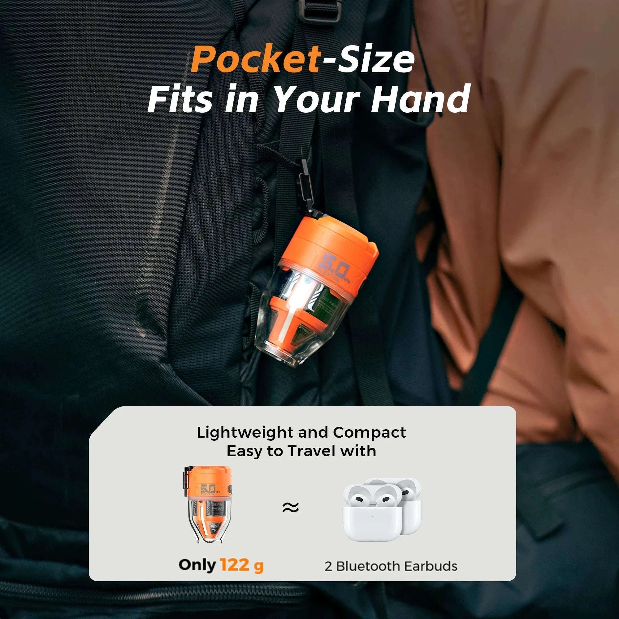 Portable Electric Air Pump with LED Light for Camping & Air Mattresses - Image 2