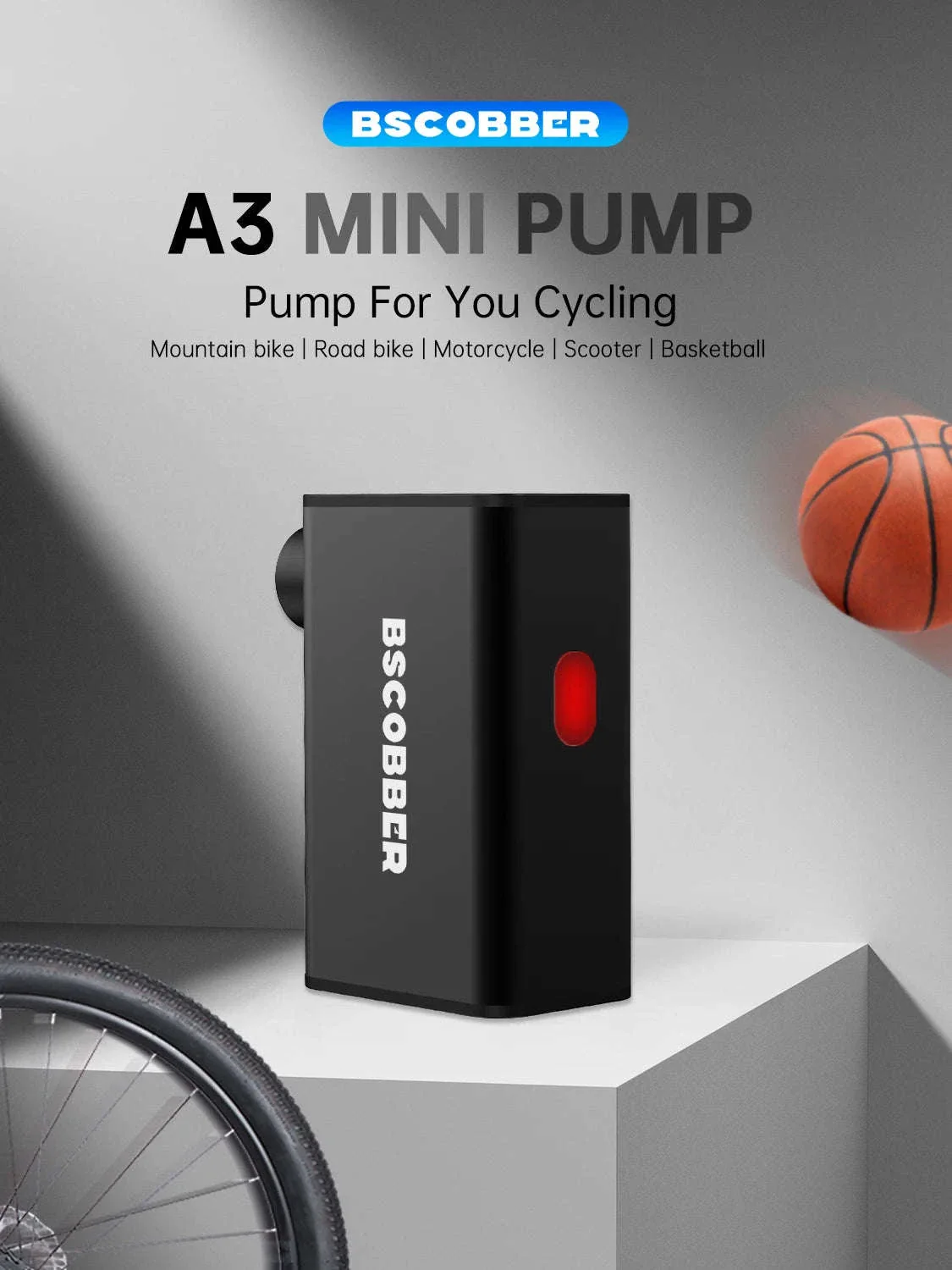 Portable Electric Bike Tire Pump 100 PSI Mini Air Compressor - Image 8