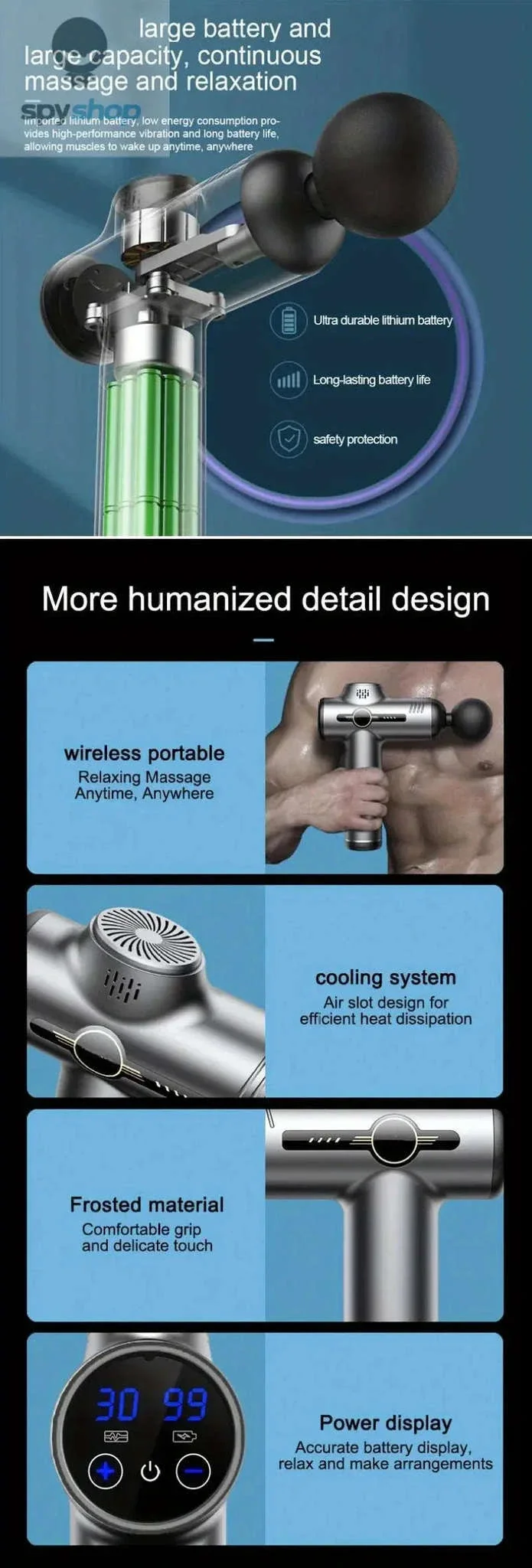 Portable Massage Gun for Deep Muscle Relief and Recovery - Image 11