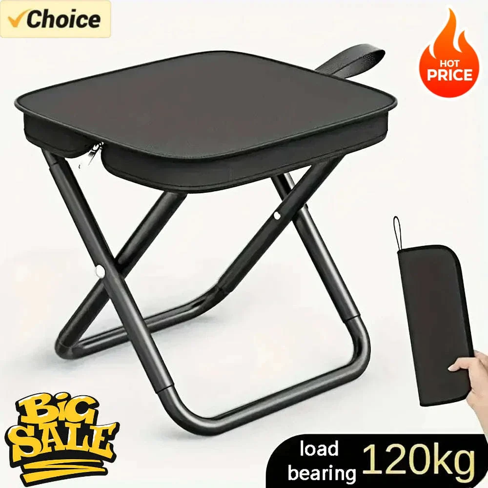 Portable Folding Stool Compact Travel Seat for Camping, Hiking & Daily Use