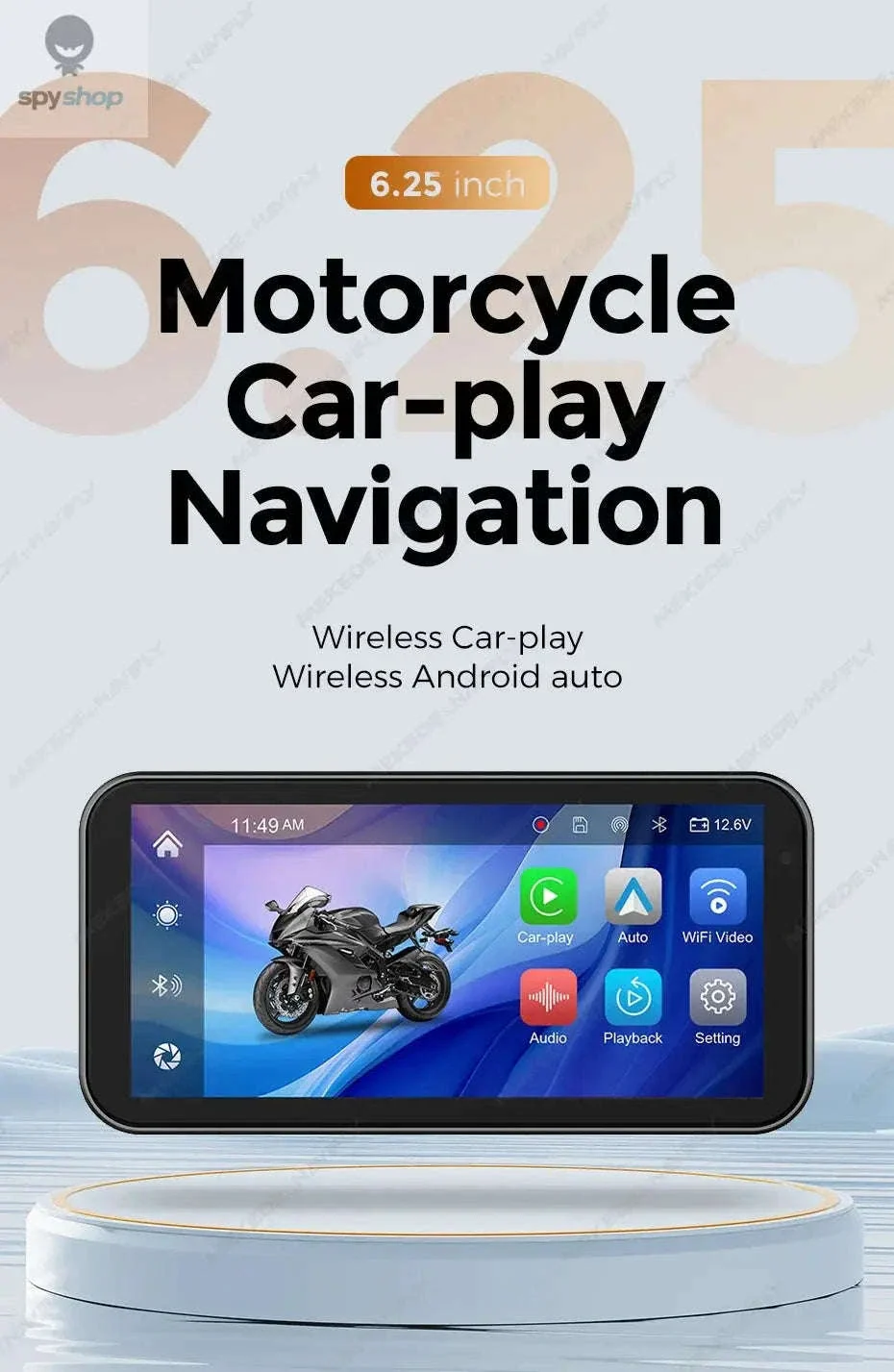 Waterproof Motorcycle GPS with 6.25" Display and DVR - Image 10