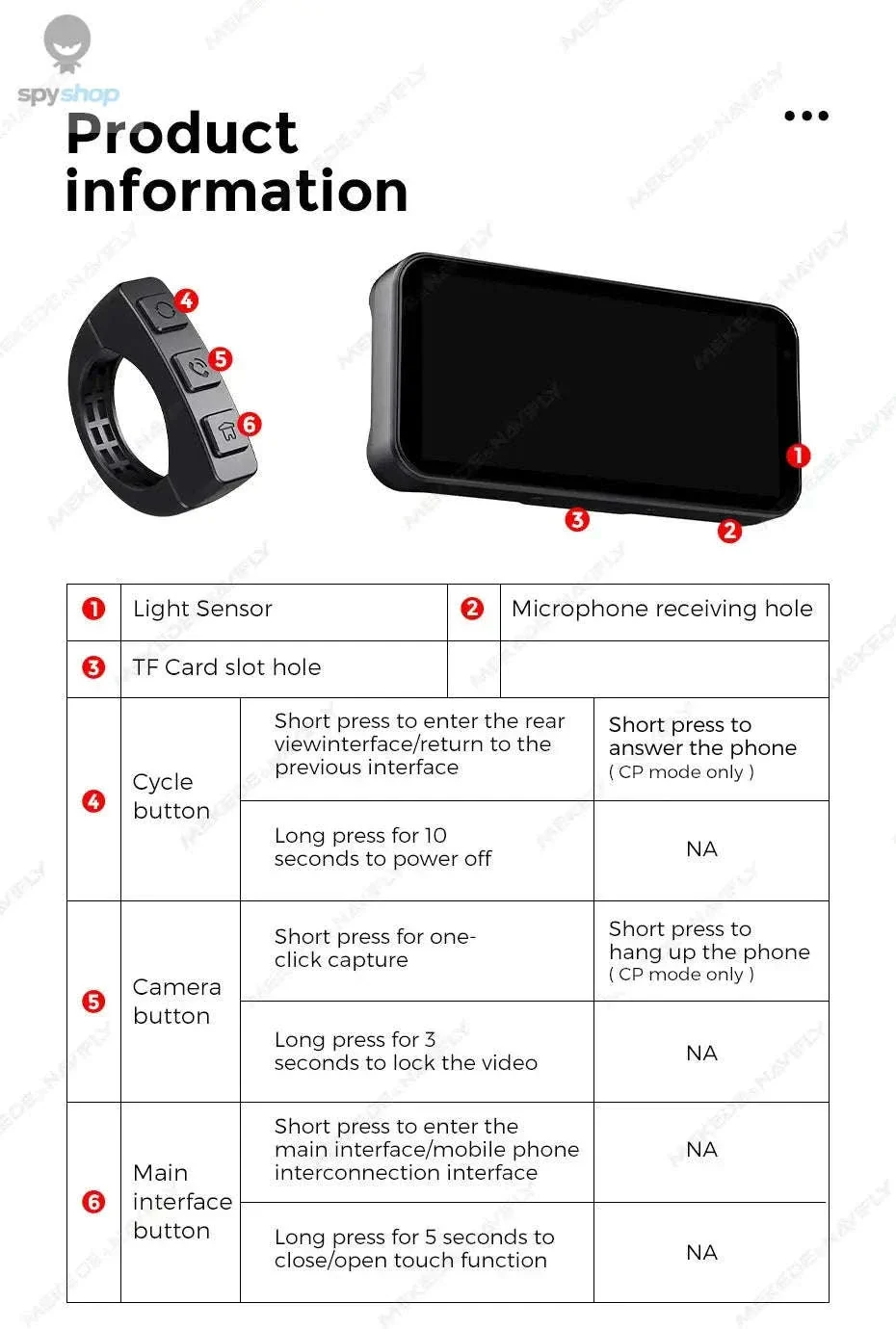 Waterproof Motorcycle GPS with 6.25" Display and DVR - Image 13