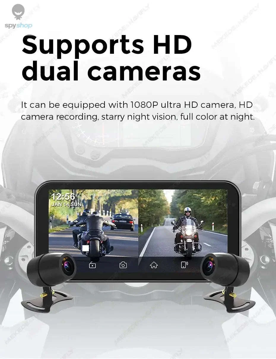 Waterproof Motorcycle GPS with 6.25" Display and DVR - Image 19