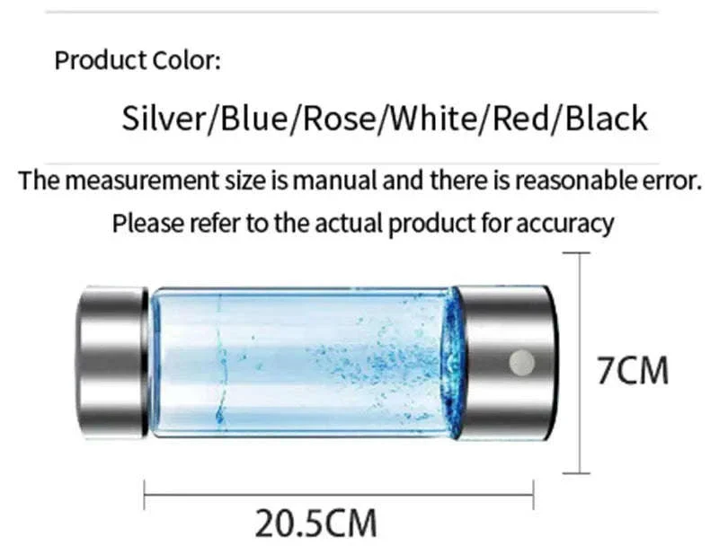 Portable Hydrogen-Rich Water Cup USB Rechargeable 420ml - Image 14