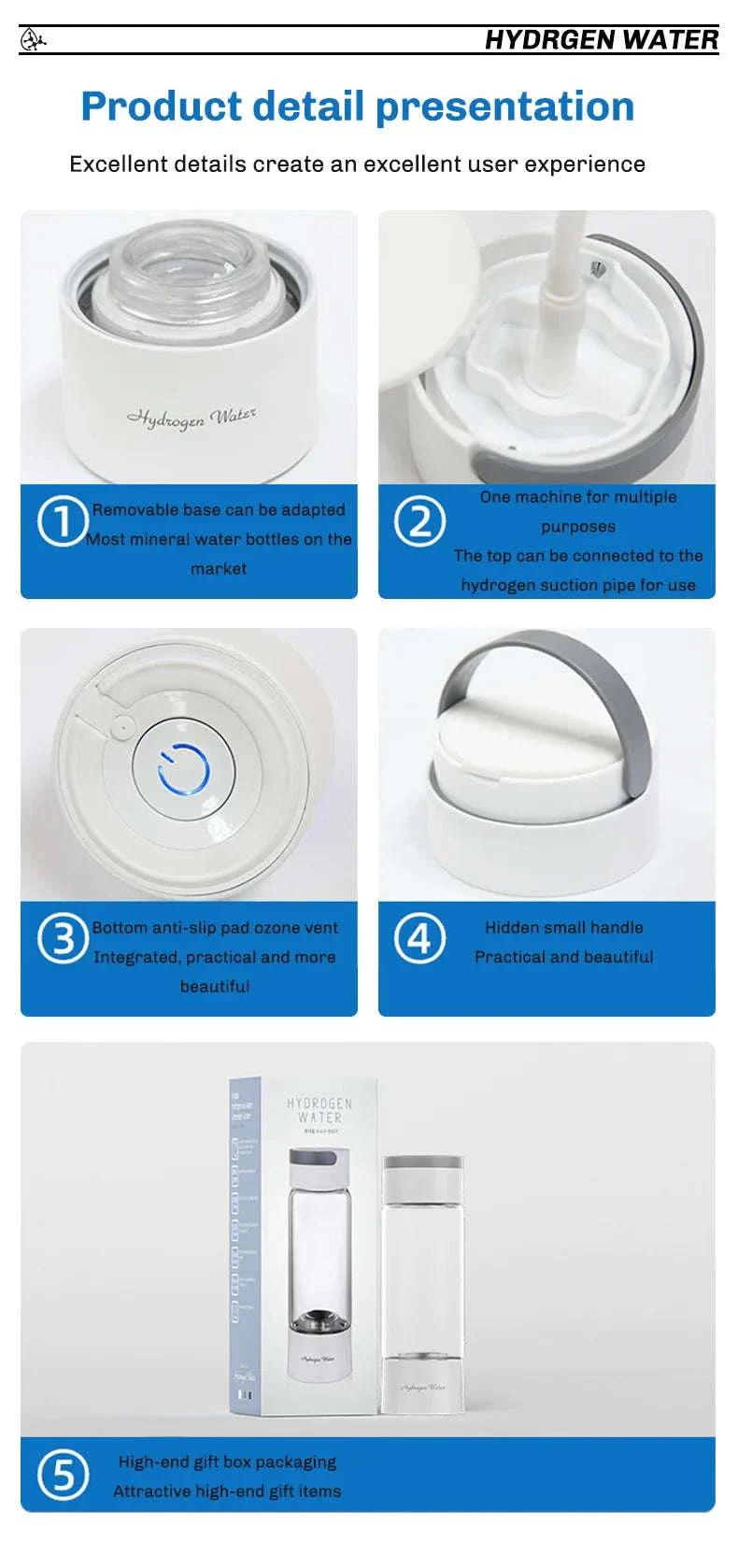 Portable Hydrogen-Rich Water Cup USB Rechargeable 420ml - Image 25