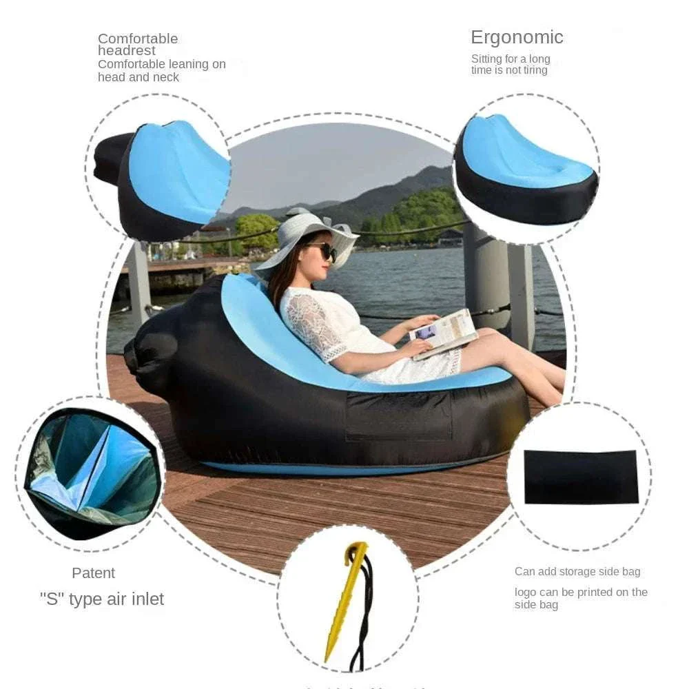 Portable Inflatable Lounger for Camping, Beach Relaxing - Image 12