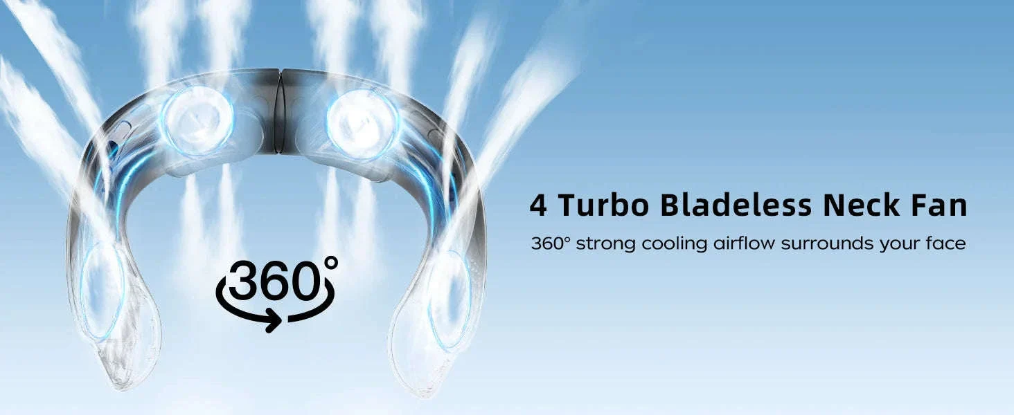 Portable Neck Fan with 4000mAh Battery and 3 Speeds - Image 9