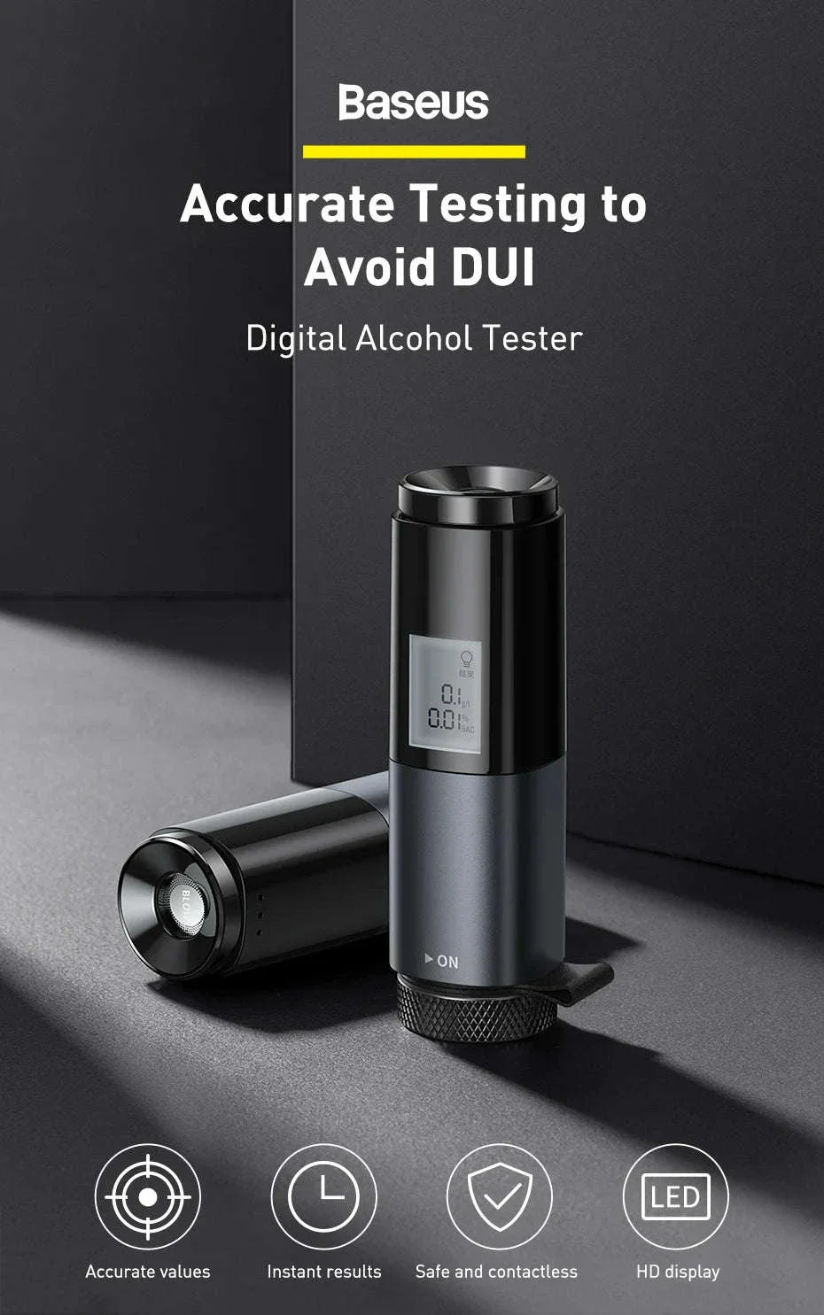 Portable Non-Contact Alcohol Breathalyzer with LED Display - Image 8