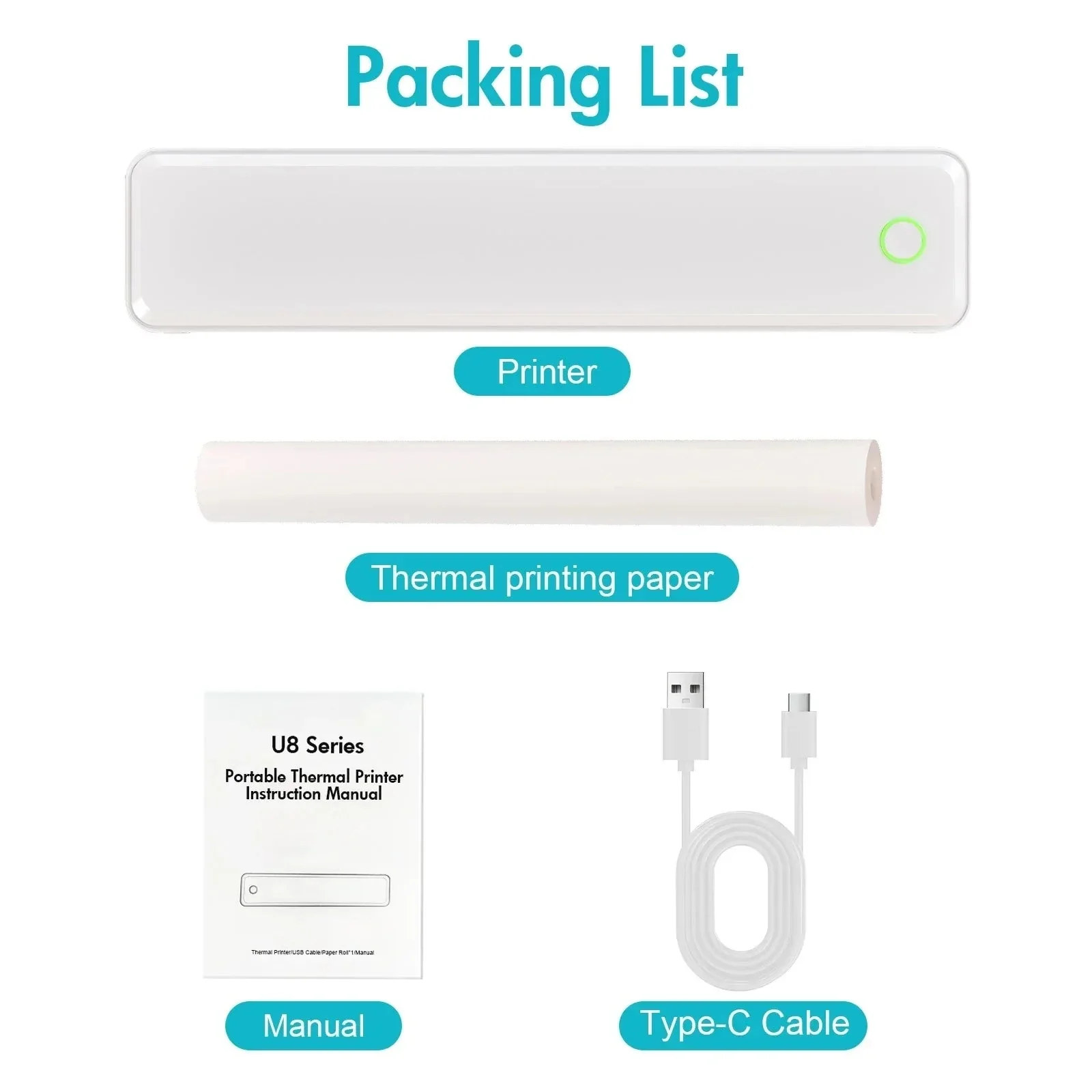 Wireless Inkless Thermal A4 Printer for Travel, Office, School - Image 12