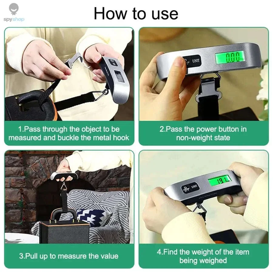 Portable Digital Luggage Scale, 50kg Travel Weight Checker - Image 23
