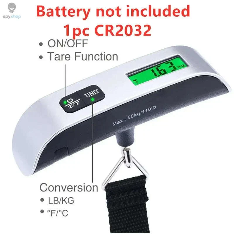 Portable Digital Luggage Scale, 50kg Travel Weight Checker - Image 3