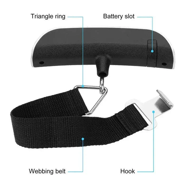 Portable Digital Luggage Scale, 50kg Travel Weight Checker - Image 4