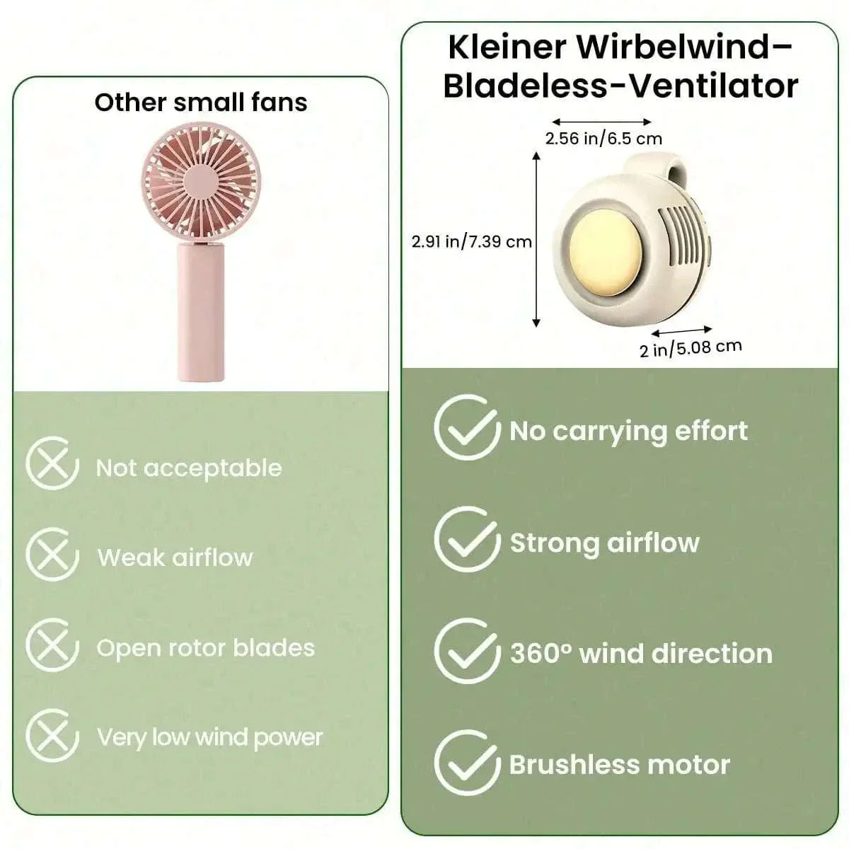 Clip-On Bladeless Fan with 3 Speeds for Hands-Free Cooling - Image 5