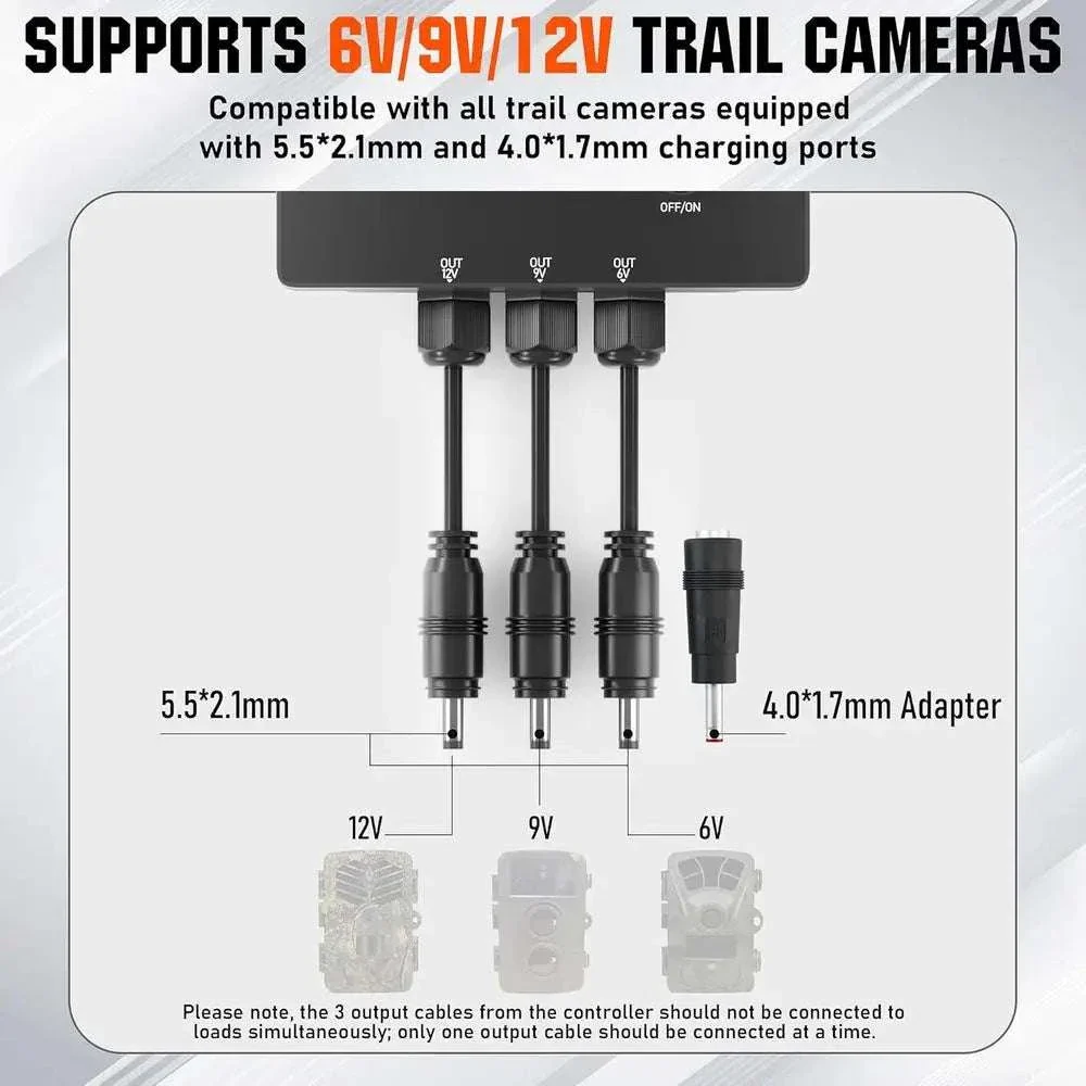 Portable Solar Panel Kit 7500mAh with 6–12V Output for Trail Cameras - Image 4