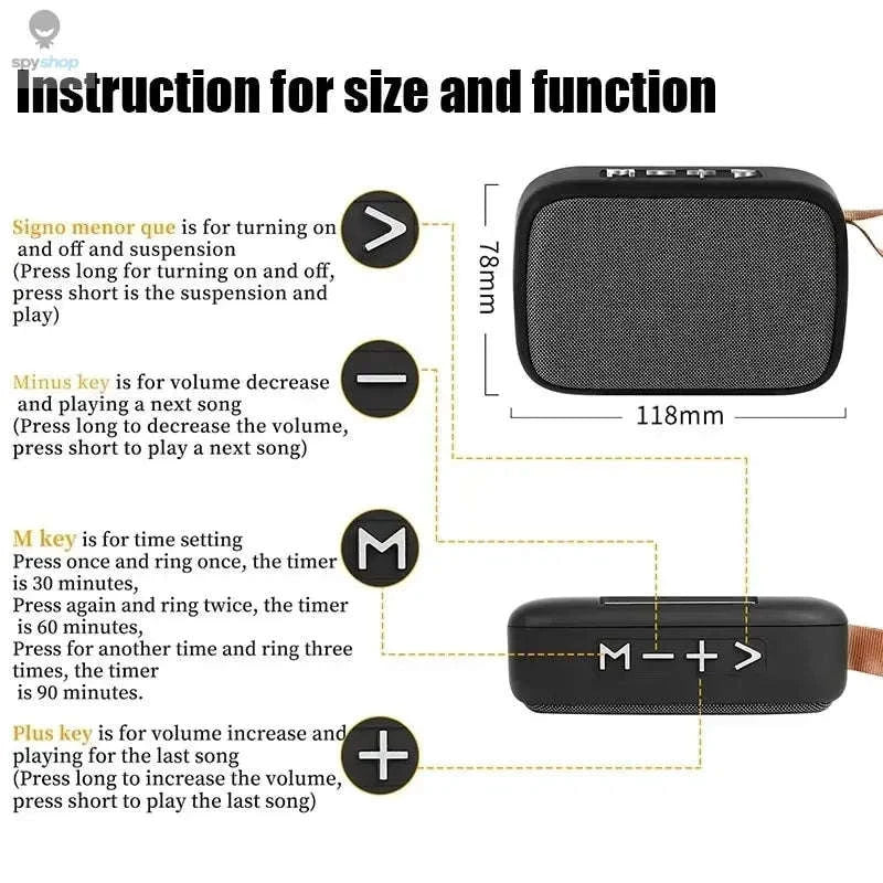 Portable Bluetooth Speaker with TF Card and FM Radio - Image 6