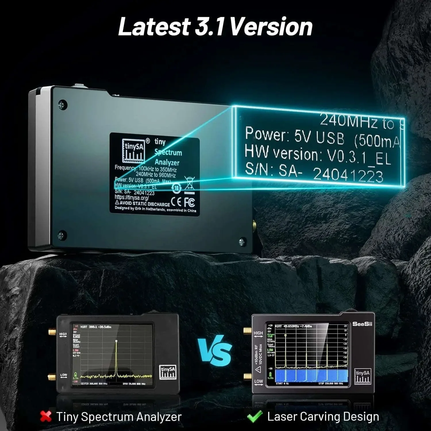 TinySA Portable Spectrum Analyzer V0.3.1 for RF Testing - Image 9