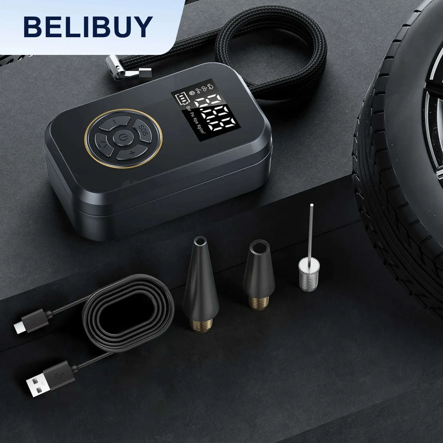 Portable Tire Inflator with Digital Display and Auto Stop - Image 9