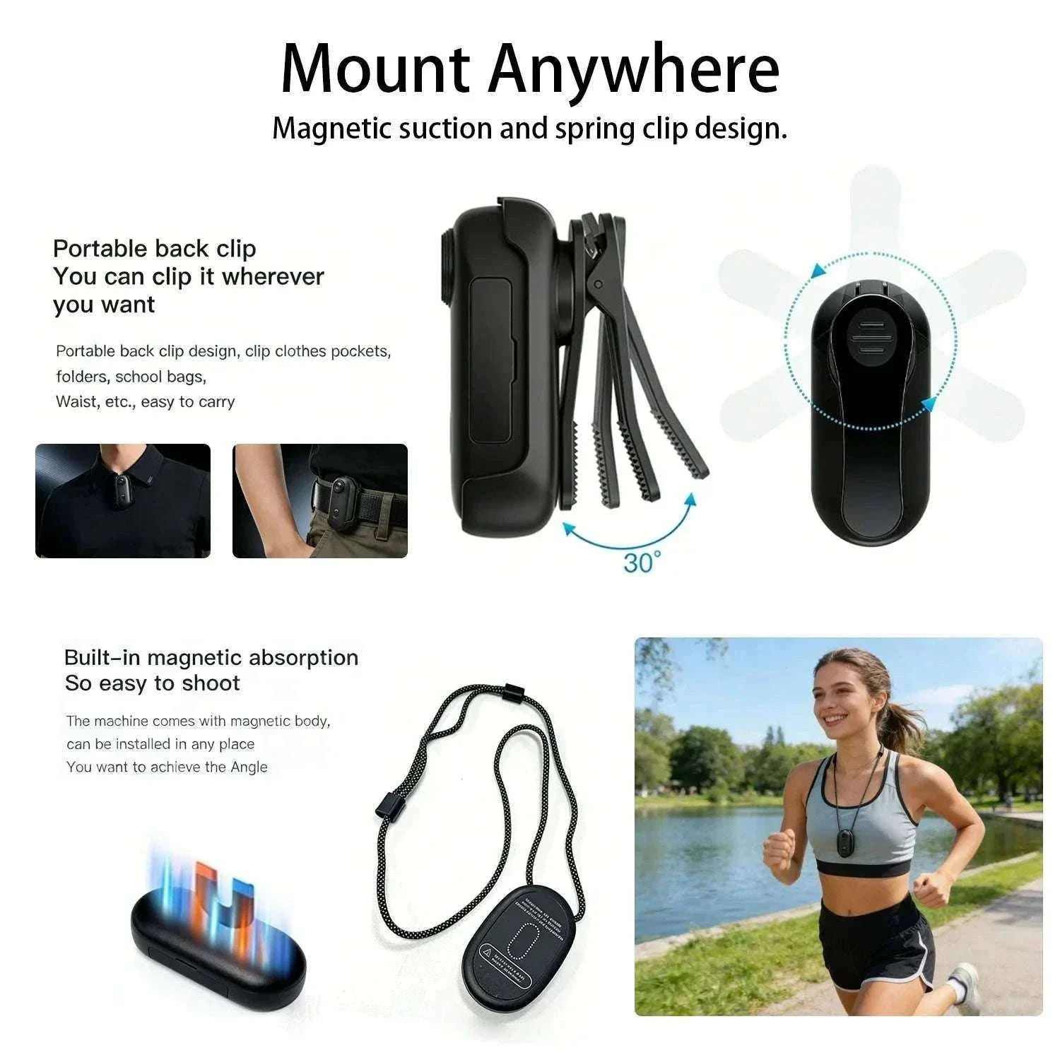 Mini 4K Action Camera with WiFi, Magnetic Mount & 30M Waterproof - Image 4