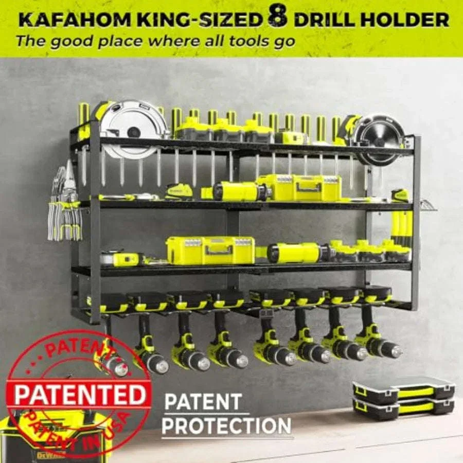 4-Layer Heavy Duty Wall-Mount Power Tool Organizer Rack - Image 11