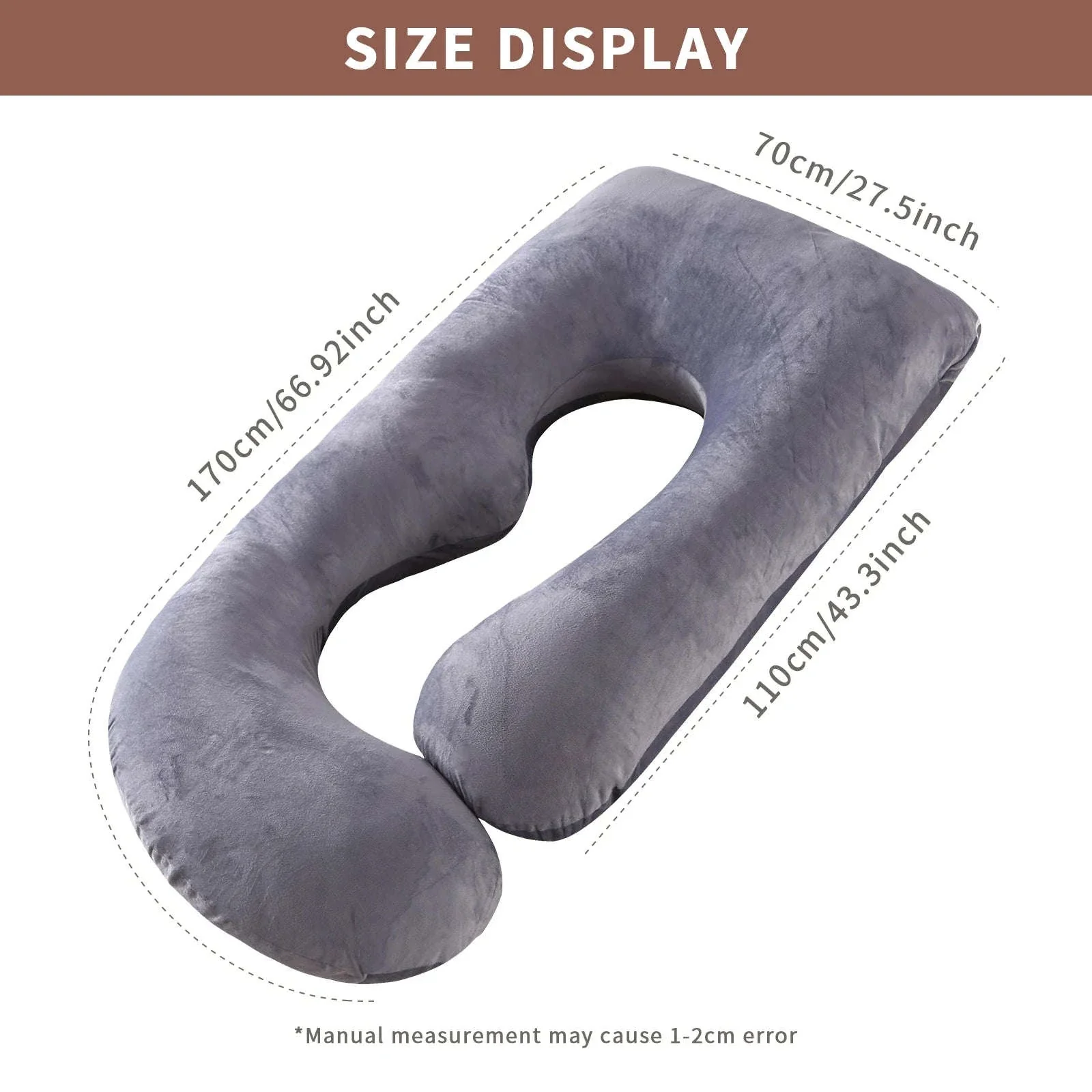 G-Shape Full Body Pregnancy Pillow with Cotton Cover Support - Image 2